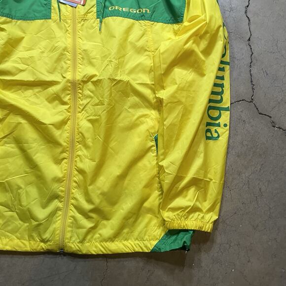 Columbia Men Flash Challenger Windbreaker Jacket Oregon Ducks Sz XL - Picture 2 of 6